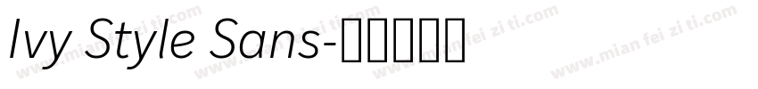 Ivy Style Sans字体转换